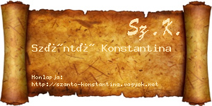 Szántó Konstantina névjegykártya